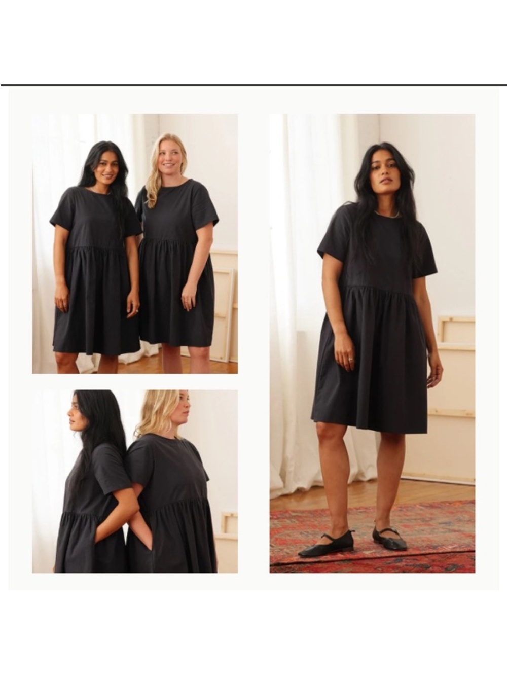 Tradlands Nico Dress - XS (original very oversized XXS) dyed w RIT Back to Black - Picture 6 of 16